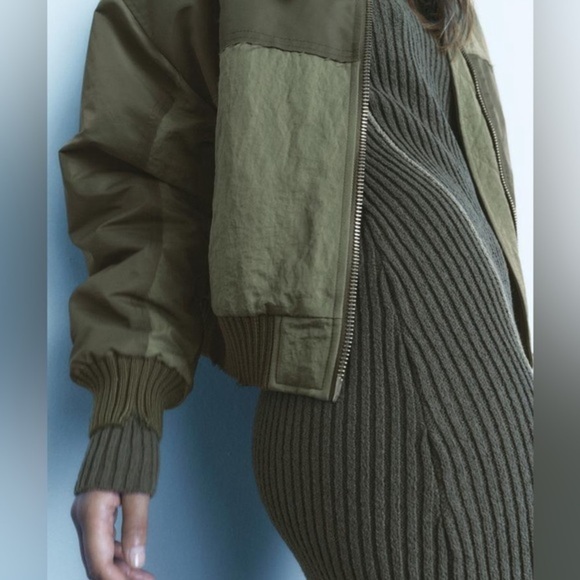 WATERPROOF PATCHWORK BOMBER‎ JACKET by Zara size xs - Picture 4 of 16